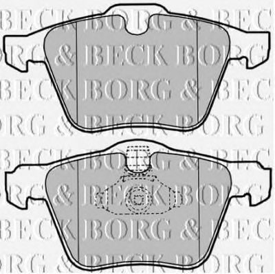 BORG & BECK bbp2022 -  Комплект тормозных колодок, дисковый тормоз